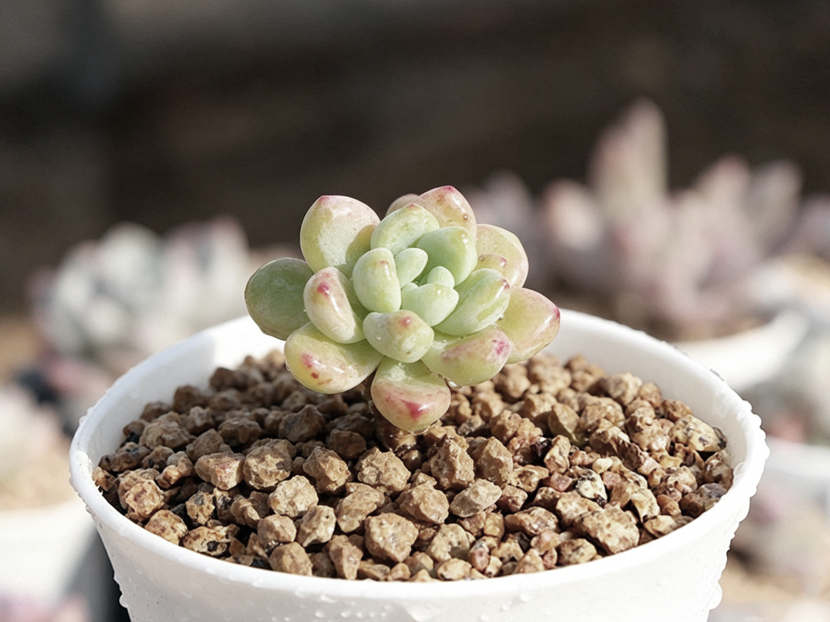 Thin succulent growth before routine plant care